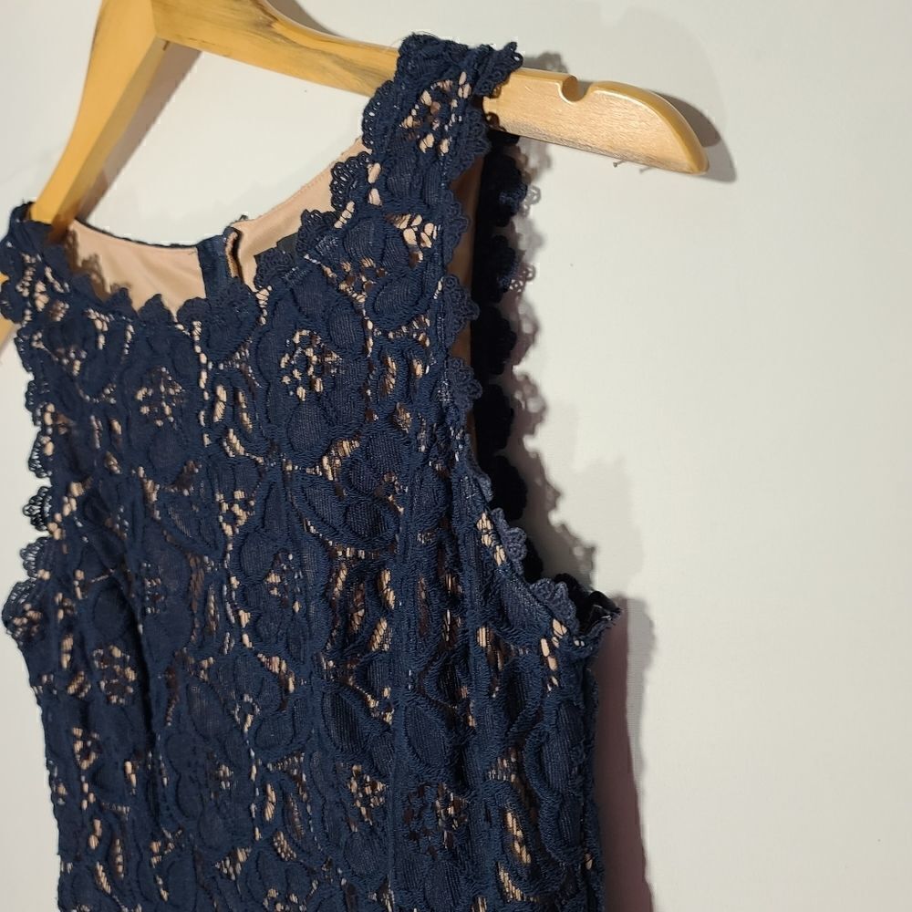 CITY STUDIO Blue Lace Floral Pattern Dress - Picture 8 of 15